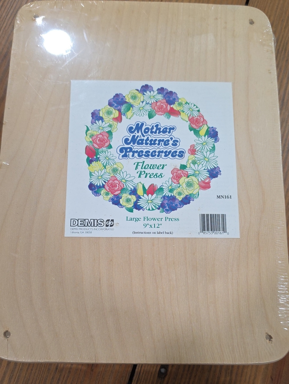 Vintage Mother Nature's Preserves Flower Press - Natural Wood